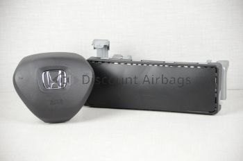2018-2022 Honda Accord Left Driver LH Wheel + Knee Airbag Set Black Genuine OEM