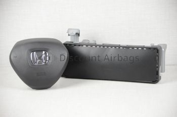2018-2022 Honda Accord Left Driver LH Wheel + Knee Airbag Set Black Genuine OEM