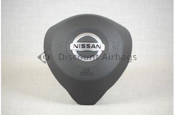 2020-2025 Nissan Versa Left Driver Wheel Airbag Black Genuine Silver Emblem OEM