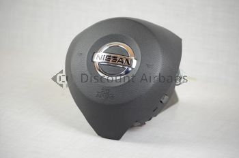 Left Driver Wheel Airbag Black Genuine OEM Chrome Emblem