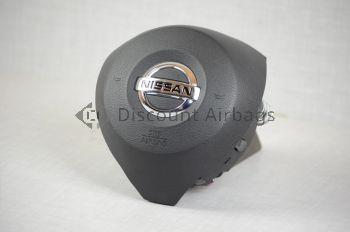 2017-2022 Nissan Rogue Sport Driver Wheel Airbag Black Genuine OEM Chrome Emblem