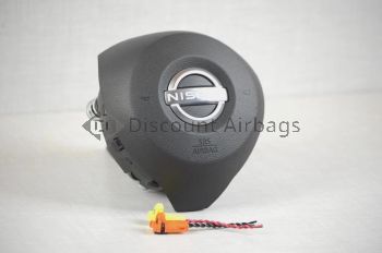 2019-2025 Nissan Altima Driver Steering Wheel Airbag White Emblem w/ Plugs OEM