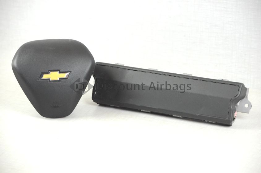 2016-2025 Chevrolet Malibu Driver Wheel + Left LH Knee Airbag Black Set Pair OEM