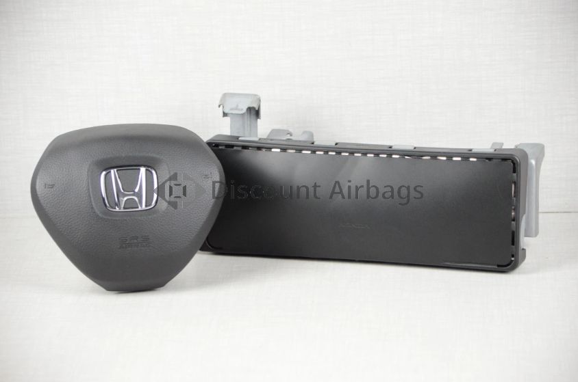 2018-2022 Honda Accord Left Driver LH Wheel + Knee Airbag Set Black Genuine OEM