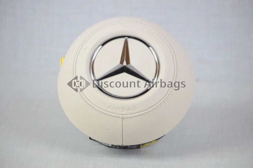 Driver Steering Wheel Airbag Leather Beige OEM