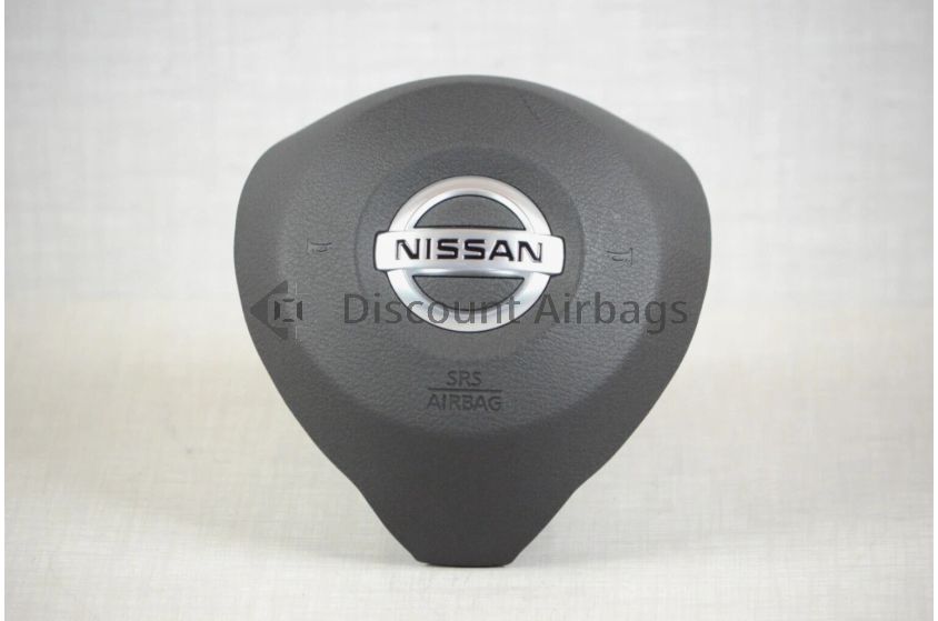 Left Driver Wheel Airbag Black Genuine OEM Silver Emblem