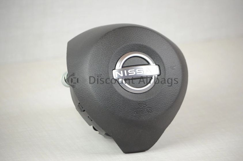 LH Driver Wheel Airbag Black Genuine OEM White Emblem