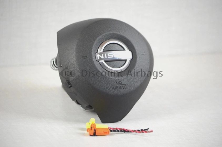 2020-2025 Nissan Sentra Left Driver Wheel Airbag Black White Emblem w/ Plugs OEM